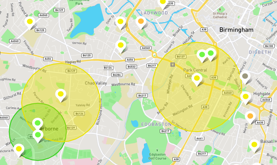 How do primary school admissions and catchments work in Birmingham